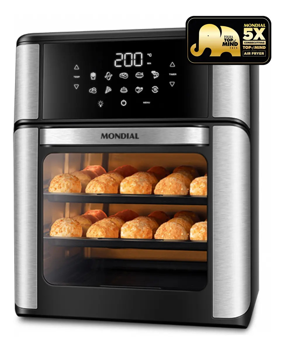 Fritadeira Air Fryer Forno Oven 12L, Mondial, 2200W — Eletroportáteis