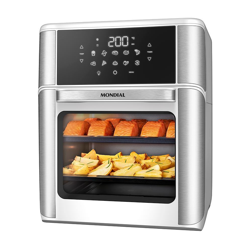 Fritadeira Air Fryer Forno Oven 12L Mondial Branco Inox 2000W