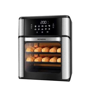 Fritadeira Air Fryer Forno Oven 12L Mondial Preto e Inox 110V