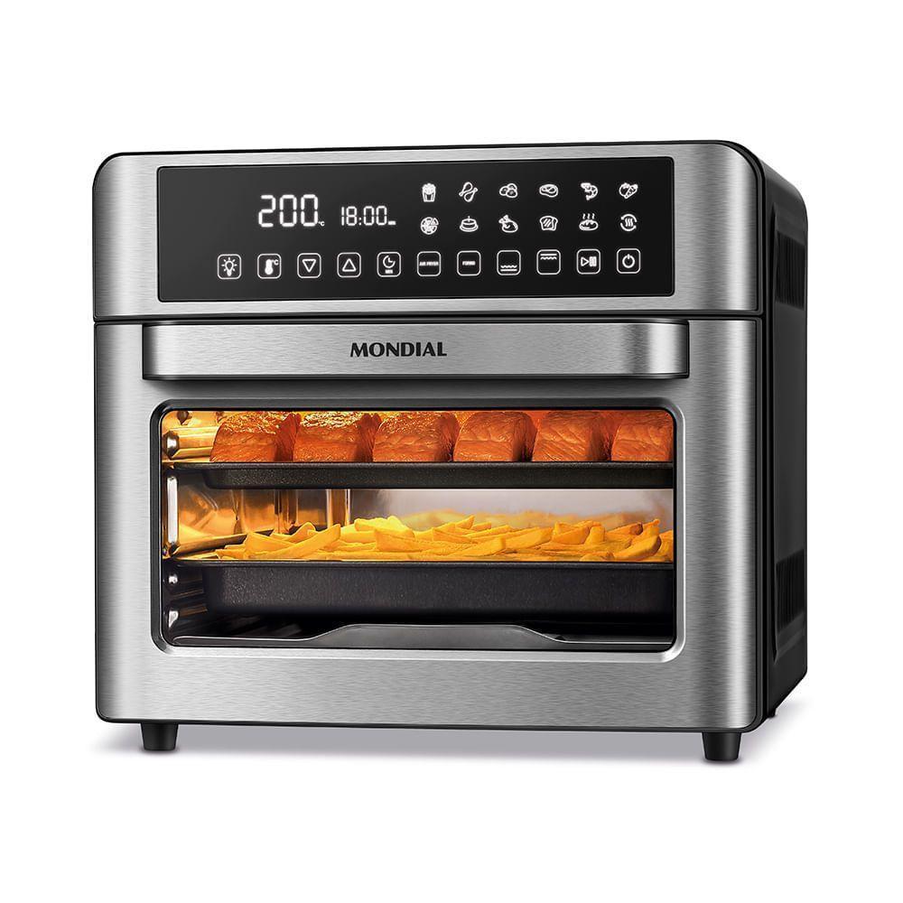 Fritadeira Air Fryer Forno Oven Digital 25L Mondial Preto Inox 2000W