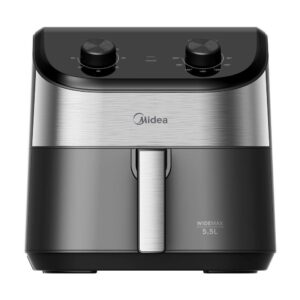 Fritadeira Air Fryer Midea Widemax Preto E Inox 5,5L 220V FWM55P2