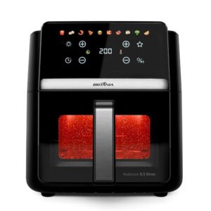 Fritadeira Air Fryer sem Óleo Britânia BAF95A 9,5L 1800W Preto 110V