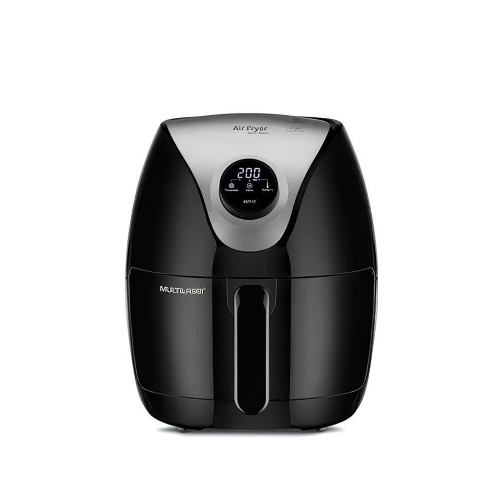 Fritadeira Elétrica Air Fryer Digital Multilaser 4L 220V Preta