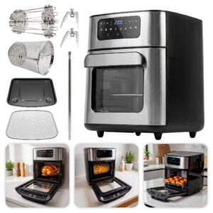 Fritadeira Elétrica Air Fryer Oven Forno 1700W 12L Digital Frita Sem