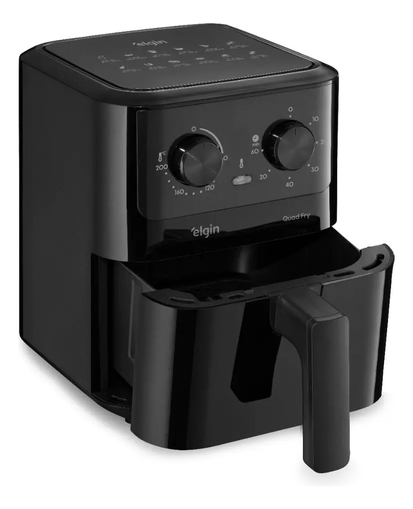 Fritadeira Elétrica Air Fryer Quad Fry 4,2 L,1400w Preto Elgin — Eletroportáteis