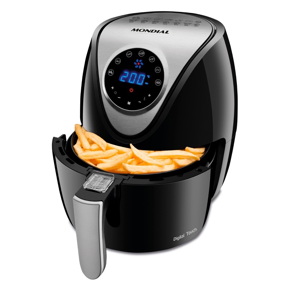 Fritadeira elétrica sem óleo Air Fryer 3,5L 1.500 Watts Mondial — Cozinha e Utensílios
