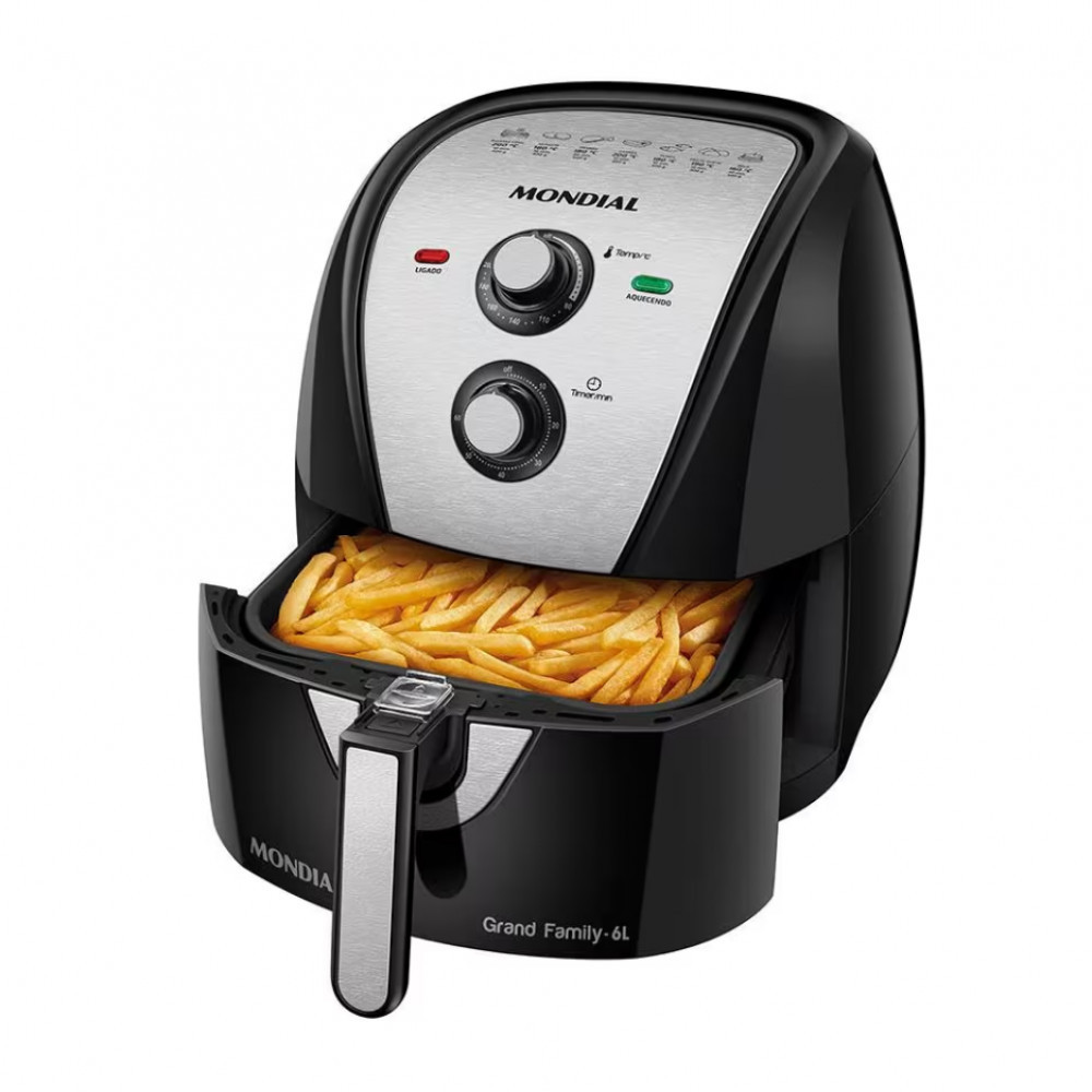 Fritadeira Elétrica Sem Óleo Air Fryer 6L Mondial — Cozinha e Utensílios