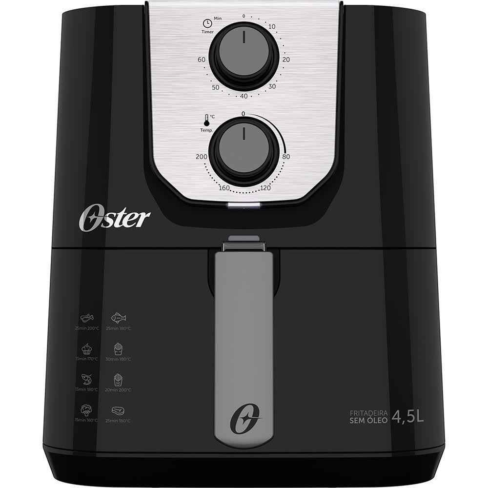 Fritadeira Elétrica Sem Óleo Oster Black Perform 4,5L 220V — Eletroportáteis
