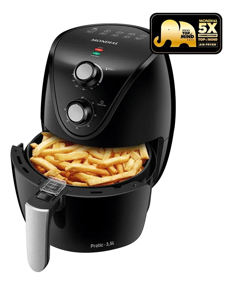 Fritadeira Sem Óleo Air Fryer 3,5L Mondial 1500W — Eletroportáteis