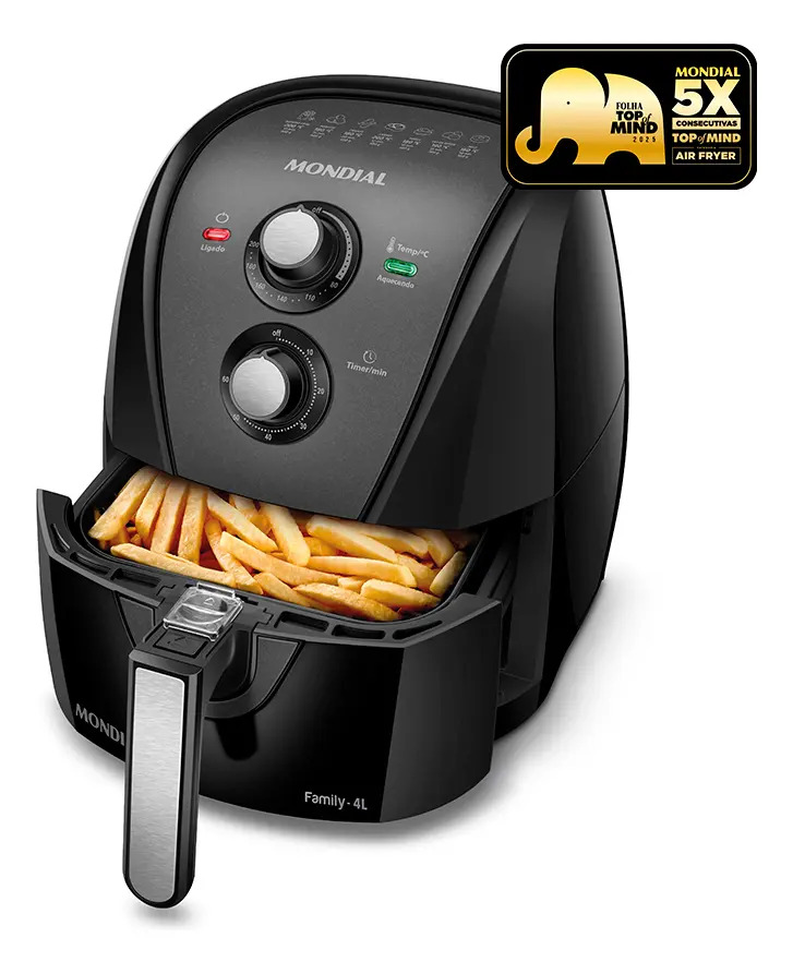Fritadeira Sem Óleo Air Fryer 4l Mondial 1500W — Eletroportáteis