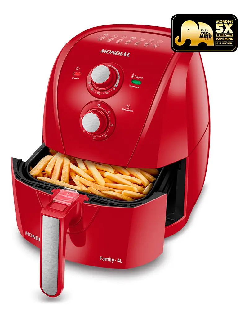 Fritadeira Sem Óleo Air Fryer 4L Mondial 1500W