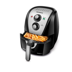 Fritadeira Sem Óleo Air Fryer 4L Mondial Preto e Inox 1500W