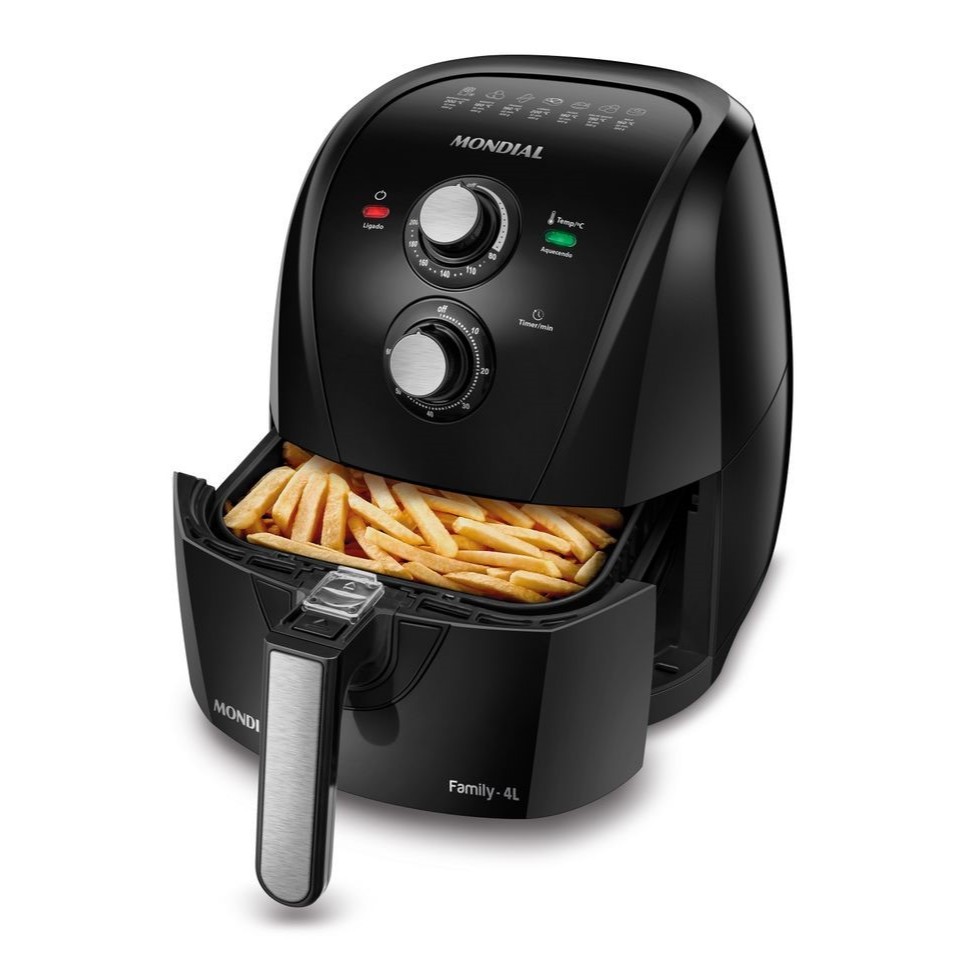 Fritadeira Sem Óleo Air Fryer Mondial Preta