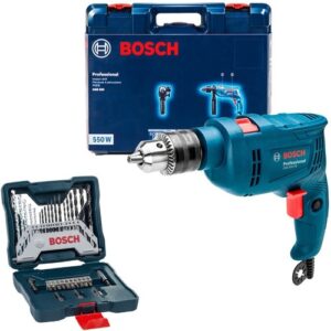 Furadeira Impacto Parafusadeira Bosch Gsb 550 RE 550w 110v Kit Brocas