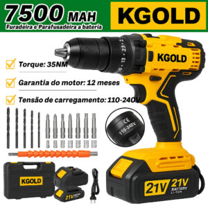Furadeira Parafusadeira De Impacto Sem Fio Kgold 21V Profissional, 2 em oferta — Shopee, 66% de desconto Furadeira Parafusadeira De Impacto Sem Fio Kgold 21V Profissional, 2 em oferta — Shopee, 66% de desconto