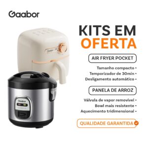 Gaabor Air Fryer 1,4L AF20M Panela de Arroz 1L RC20M com Tecnologia