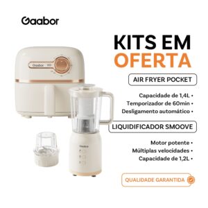 Gaabor Air Fryer 1,4L Controle de Temperatura Timer Unico