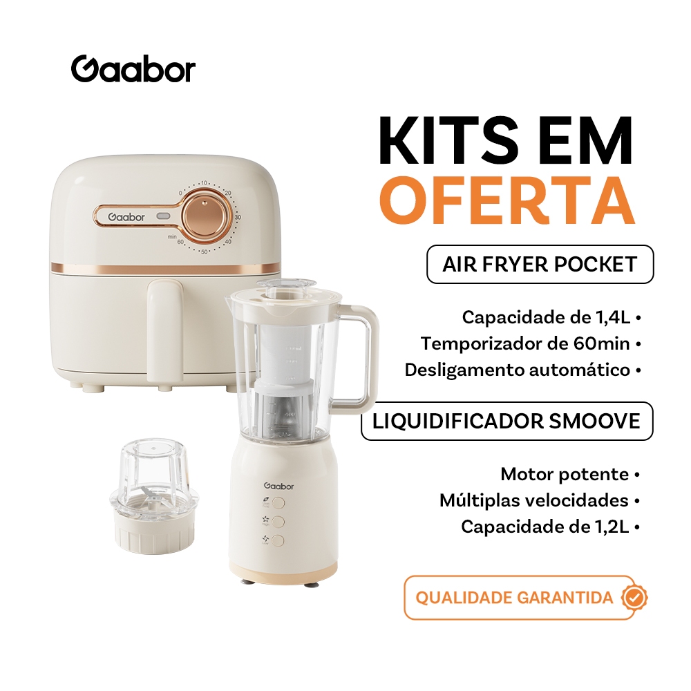 Gaabor Air Fryer 1,4L Controle de Temperatura Timer Unico