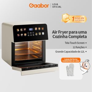 Gaabor Air Fryer Digital 12L Forno Elétrico Touch Sem Óleo Cor Branco