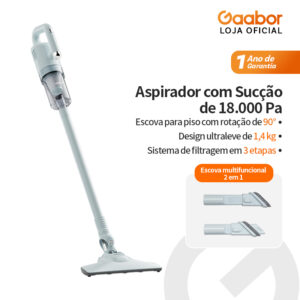 Gaabor Aspirador de Pó com Fio 18000Pa 4.5m Filtragem 0.3μm Leve