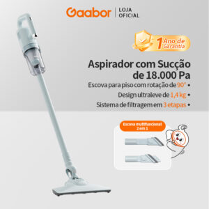 Gaabor Aspirador de Pó com Fio 2 em 1 18Kpa Rotação 32000rpm Leve e