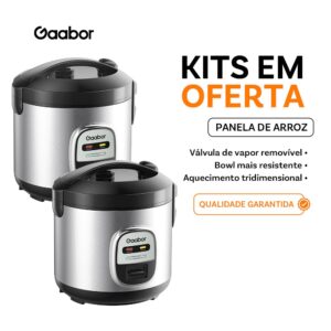 Gaabor kit com 2 panelas elétricas multifuncionais 1L capacidade