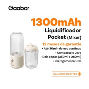 Gaabor Mini copo de liquidificador 350 ml 280 ml Sem fio e