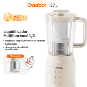 Gaabor Multiprocessador Doméstico 3 Funções 400W Bivolt 3 Vasos Inox