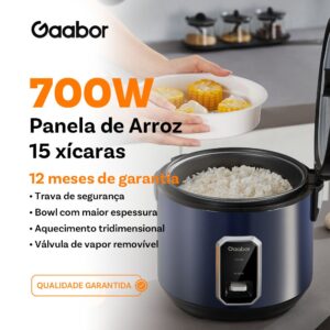 Gaabor Panela de Arroz Azul Marinus 2,2 L com Capacidade para 6