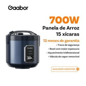 Gaabor Panela de Arroz Eletrica 220V 2,2L Para Familia Azul Marinus