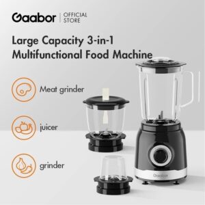 Gaabor Processador 1,6L 500W Moedor de Carne Liquidificador