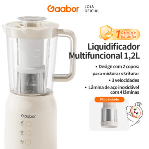 Gaabor Processador Alimentos 3 em 1 3 Lâminas Aço Inox 110V 220V 400W