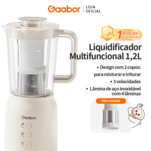 Gaabor Processador de Alimentos 1.2L Motor Potente 400W Moedor de — Eletroportáteis