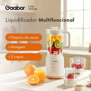 Gaabor Processador de Alimentos 1,2L com Motor Potente 400W, Inclui — Informática
