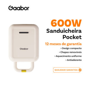 Gaabor Sanduicheira 127V 220V Dupla Face Rapida Preta Compacta Para
