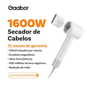 Gaabor Secador de Cabelo Vento Forte Íon Negativo Cuidado Capilar 110 — Eletroportáteis