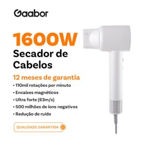 Gaabor Secador de Cabelo Vento Forte Íon Negativo Cuidado com o