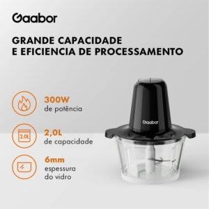 Gaabor Triturador de Alimentos Elétrico Processador Carne 220V 300W