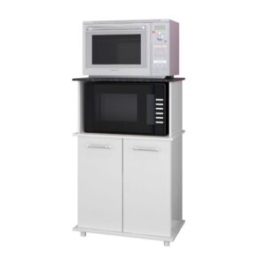 Gabinete Armário Balcão Micro-ondas e Forno 2 Portas Branco Isis