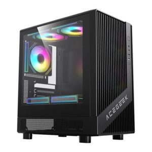 Gabinete Gamer Acegeek Blade, Mid-Tower, Lateral de Vidro, Preto