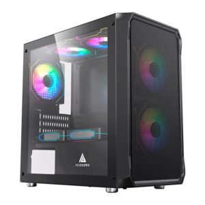 Gabinete Gamer Acegeek Eclipse M350, Mid-Tower, Lateral de Vidro