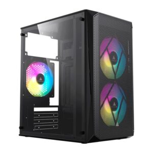 Gabinete Gamer Acegeek Forge, Mini-Tower, Lateral de Acrilico, Com 2