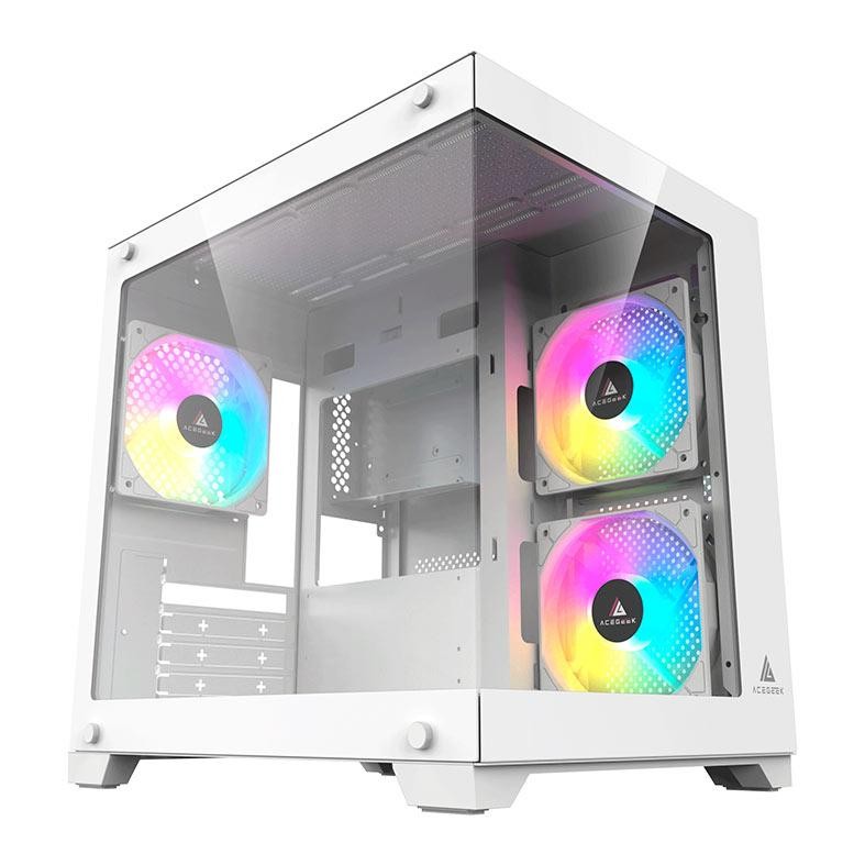 Gabinete Gamer Acegeek Gimli, Rainbow, Mid-Tower, Lateral de Vidro — Informática
