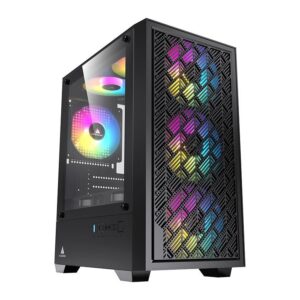 Gabinete Gamer Acegeek Matrix, Mini-Tower, Lateral de Vidro, Preto