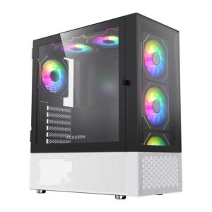 Gabinete Gamer Acegeek Mirage Glass, Mid-Tower, Lateral de Vidro