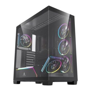 Gabinete Gamer Acegeek Nebula Pro, Mid-Tower, Lateral de Vidro, Preto