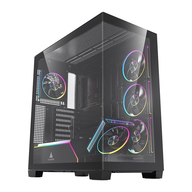 Gabinete Gamer Acegeek Nebula Pro, Mid-Tower, Lateral de Vidro, Preto