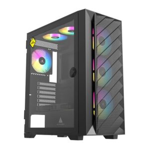 Gabinete Gamer Acegeek Nova Mesh, Mid-Tower, Lateral de Vidro, Preto