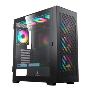 Gabinete Gamer Acegeek Puzzle, Mid-Tower, Lateral de Vidro, Preto