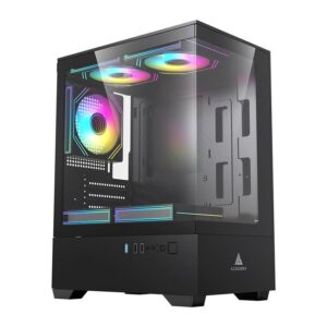 Gabinete Gamer Acegeek Shadow, Mini-Tower, Lateral de Vidro, Preto